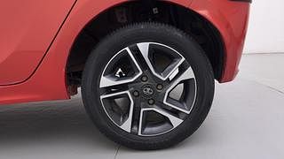 Used 2021 Tata Tiago XZA+ AMT Petrol Automatic tyres LEFT REAR TYRE RIM VIEW