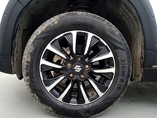 Used 2022 Maruti Suzuki Vitara Brezza [2020-2022] ZXI Plus AT Petrol Automatic tyres LEFT FRONT TYRE RIM VIEW