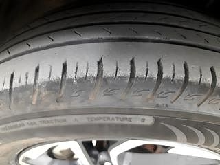 Used 2022 Kia Carens Luxury Plus 1.4 Petrol 6 STR Petrol Manual tyres LEFT FRONT TYRE TREAD VIEW