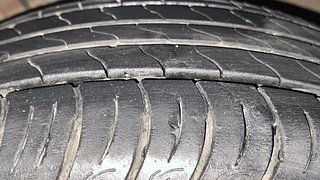 Used 2021 Mahindra XUV 300 W8 (O) AMT Petrol Petrol Automatic tyres LEFT FRONT TYRE TREAD VIEW