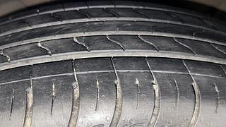 Used 2022 Kia Carens Luxury Plus 1.4 Petrol 7 STR Petrol Manual tyres LEFT FRONT TYRE TREAD VIEW