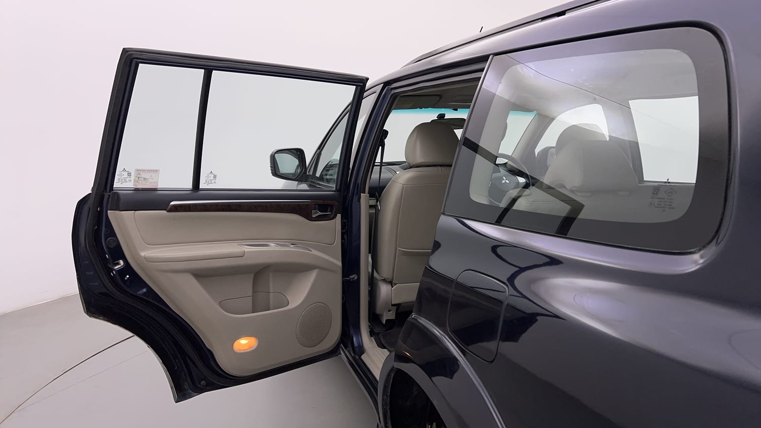 New Mitsubishi Pajero Sport interior LEFT REAR DOOR OPEN VIEW